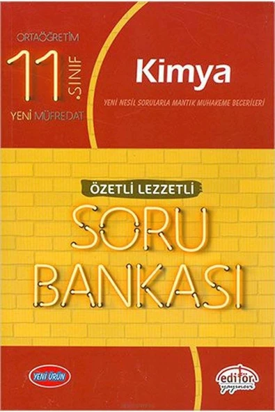 Editör 11.Sınıf Kimya Soru Bankası ürün görseli 1