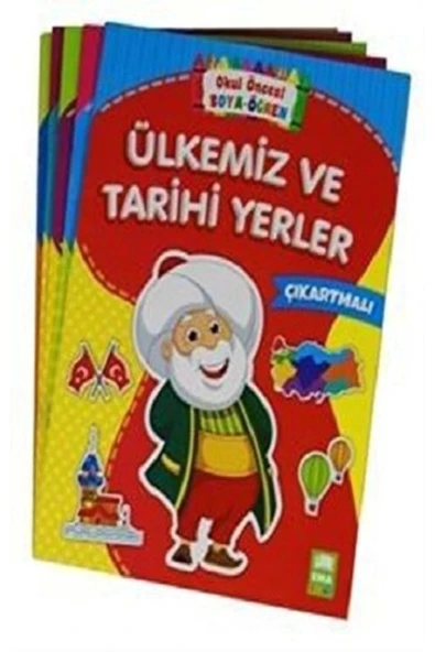Okul Öncesi Boya Öğren Serisi Çıkartmalı Boyama Kitabı Ema Çocuk ürün görseli 1