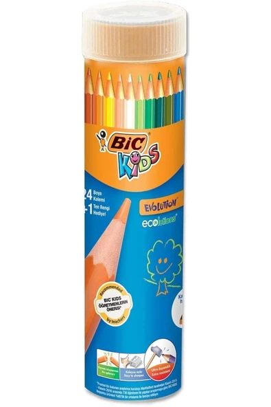 Bic Evolutıon Kuru Boya Kalemi 24+1 Metal Tüp Kod:958190 ürün görseli 1
