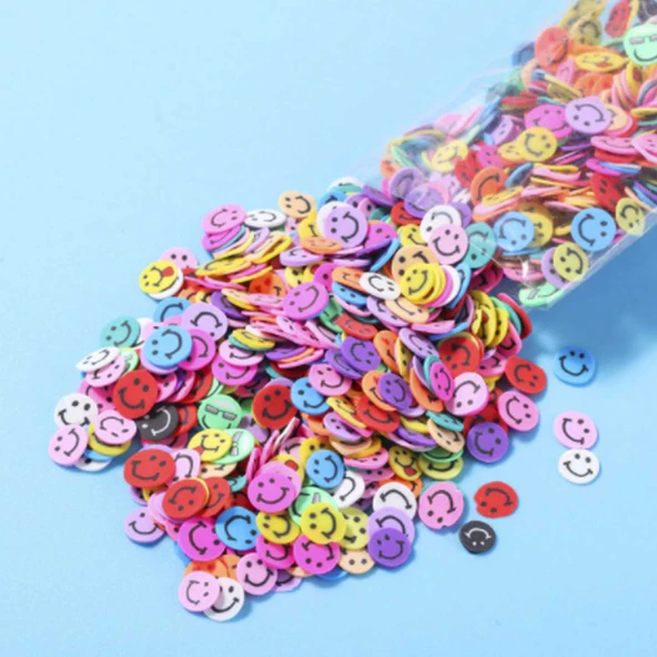 Epoksi Reçine Dolgusu Karışık Glitter Doldu Malzemesi  Figür 100 GR  Emoji ürün görseli 1