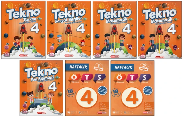 KIRMIZI BEYAZ 4. SINIF TEKNO SET (7 KİTAP) ürün görseli 1