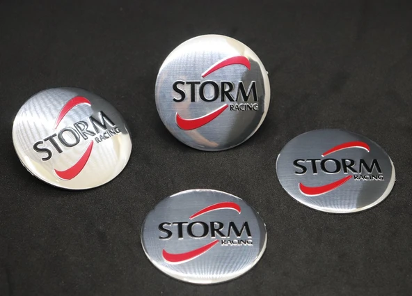 Jant Göbek Arma İthal Metal Sticker Storm Racing Dizayn ürün görseli 1