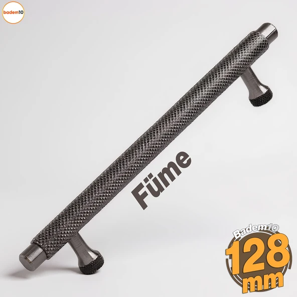 Martin Füme Metal Kulp 128 mm Mobilya Çekmece Mutfak Dolabı Dolap Modern Kapak Kulpları Grip Desen ürün görseli 1