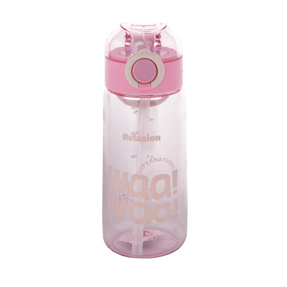 Relaxion, İthal Lüx Pembe Matara/Suluk 650 Ml (443) ürün görseli 1