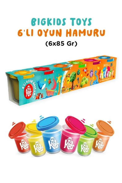 Bigkids Toys 6'Lı Oyun Hamuru 6X85 Gr ürün görseli 1
