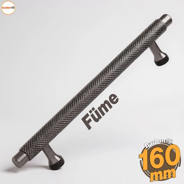 Martin Füme Metal Kulp 160 mm Mobilya Çekmece Mutfak Dolabı Dolap Modern Kapak Kulpları Grip Desen ürün görseli 1