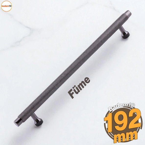 Martin Füme Metal Kulp 192 mm Mobilya Çekmece Mutfak Dolabı Dolap Modern Kapak Kulpları Grip Desen ürün görseli 1