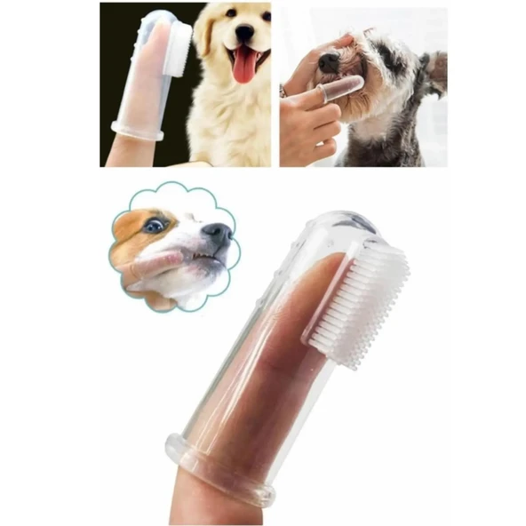 Mucit home Bebek Ve Kedi Köpek için Silikon Parmak Diş Kaşıyıcı Dil Temizleyici Diş Fırçası ürün görseli 1
