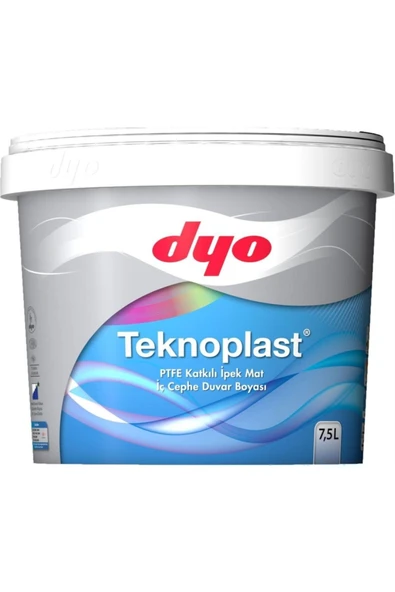 Dyo Teknoplast Silinebilir Silikonlu İç Cephe boyası 7,5 Lt Beyaz 0001 ürün görseli 1