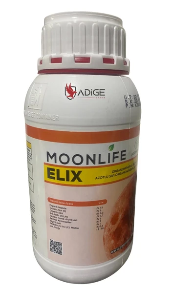 Moonlife Elix Azotlu Sıvı Organomineral Gübre Humik Fulvik Asit Ve Amino Asit 500 Cc ürün görseli 1