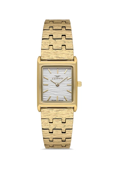 Ferro FL21599AWT-B Quartz Çelik Altın Rengi 22 mm Kadın Kol Saati ürün görseli 1