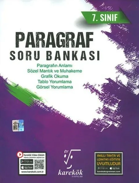 7. Sınıf Paragraf Soru Bankası Karekök Yayınları ürün görseli 1