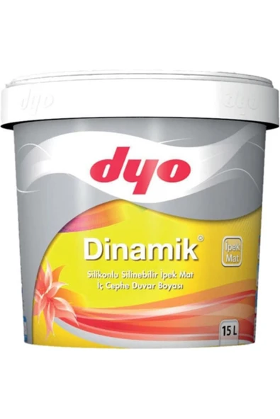 Dyo Dinamik Silikonlu Silinebilir İç Cephe Boyası 0001 Beyaz 15 Lt ürün görseli 1