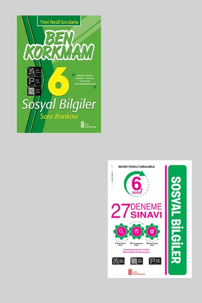 Ata 6.Sınıf Ben Korkmam Sosyal Bilgiler + 27 Deneme Sınavı ürün görseli 1