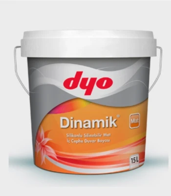 DYO DİNAMİK MAT SİLİKONLU SİLİNEBİLİR İÇ CEPHE BOYASI 15 LT BEYAZ ürün görseli 1