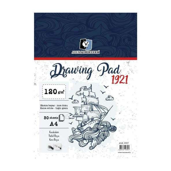 Alex Scholler A4 Drawing Pad 120 Gr 30 Syf ürün görseli 1