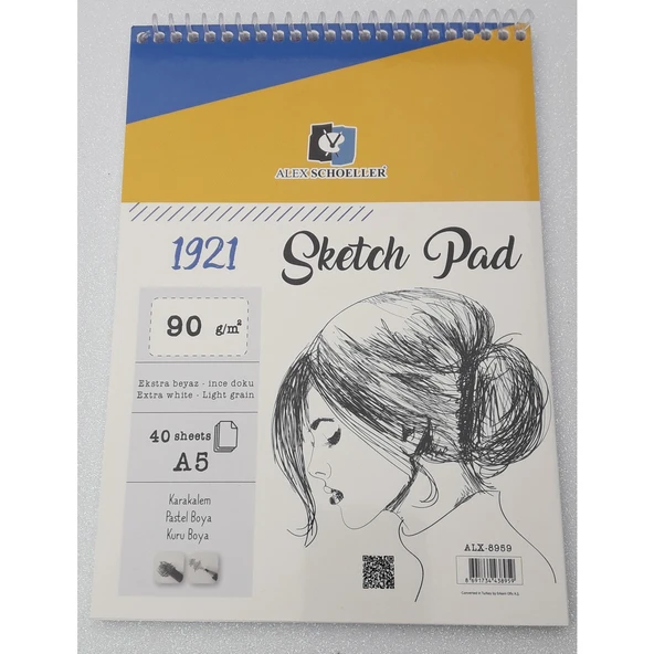 Alex Schoeller A5 90 Gr Spr Sketchpad 40 Lı Alx-8959 ürün görseli 1
