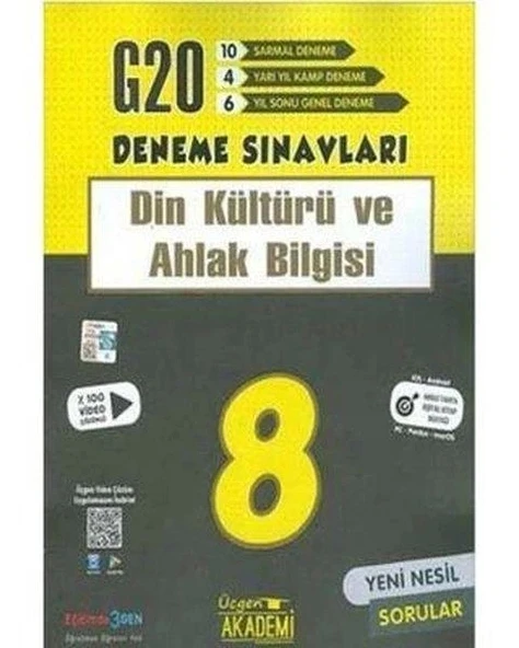 Üçgen 8.Sınıf Din Kültürü 20 Deneme Sınavı ürün görseli 1