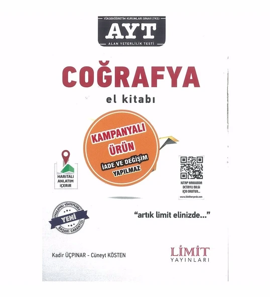 Limit Ayt Coğrafya El Kitabı Haritalı Anlatım ürün görseli 1