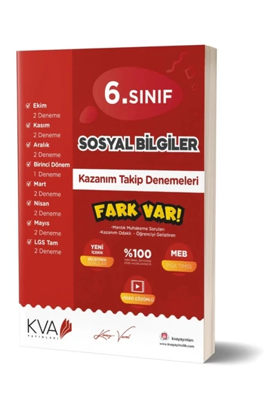 Kva 6.Sınıf Sosyal Bilgiler Kazanım Takip Denemeleri Koray Varol Akademi ürün görseli 1