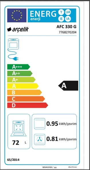 Arçelik AFC 331 G Ankastre Standart Fırın - Resim 6