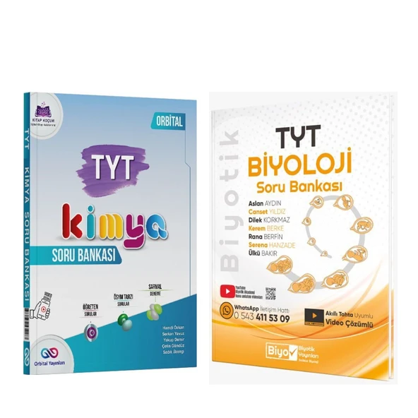 Orbital TYT Kimya ve Biyotik Biyoloji Soru Bankası Seti 2 Kitap ürün görseli 1