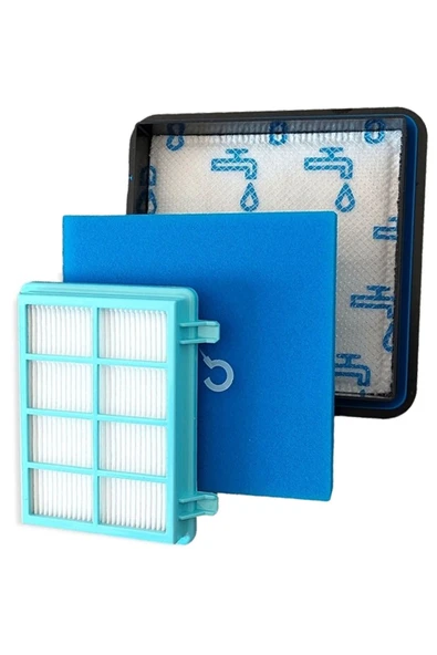 3'lü Philips FC 9331/07 Uyumlu Süpürge Hepa Filtre Seti 3'lü ( A++ Kalite İthal ürün ) ürün görseli 1