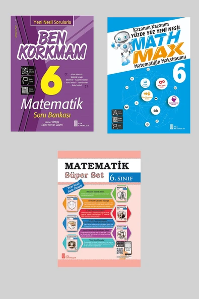 Ata 6.Sınıf Yeni Nesil Sorularla Ben Korkmam Matematik + Süper Set + Math Max ürün görseli 1