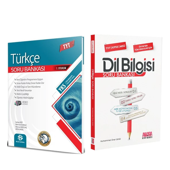 Bilgi Sarmal TYT Türkçe ve AKM Dil Bilgisi Soru Bankası Seti 2 Kitap ürün görseli 1