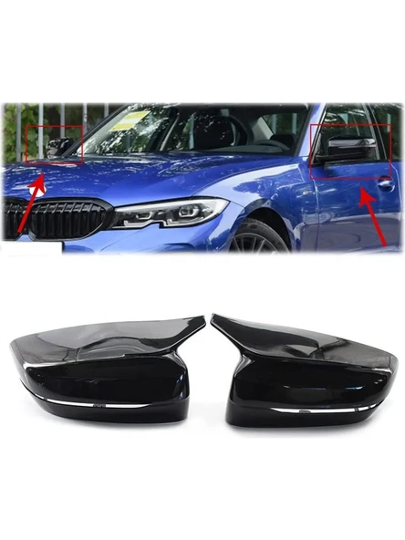 Bmw G30 2017-2022 5.seri Plastik Siyah Batman Ayna Kapagı ürün görseli 1