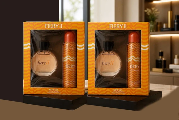 2 Adet X Fiery 2 Set 100ML Edt + 150 ml Deodorant Bayan ürün görseli 1