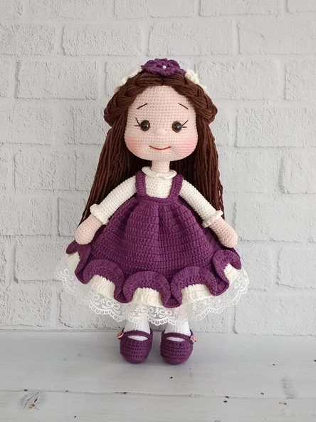 Mürdüm Merve Bebek Amigurumi Organik Oyuncak ürün görseli 1