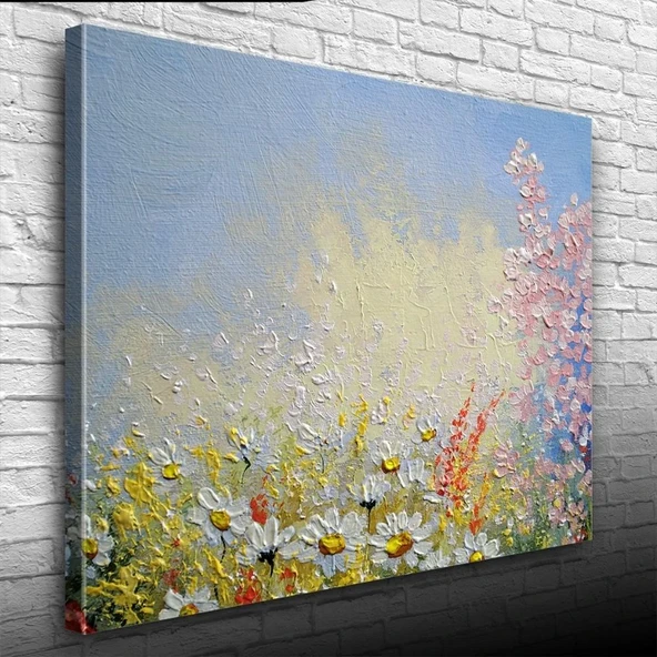 Papatya Tarlası Yağlıboya Kanvas Tablo 50 x 70 ürün görseli 1