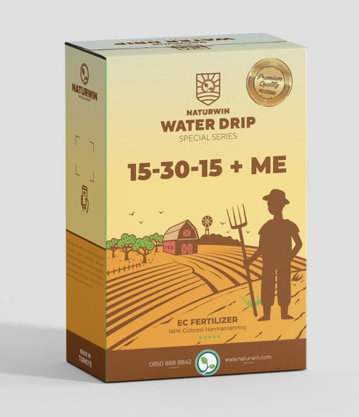 Damlama Gübresi Naturwin Water Drip 15-30-15+Me Npk Gübre 1 Kg ürün görseli 1