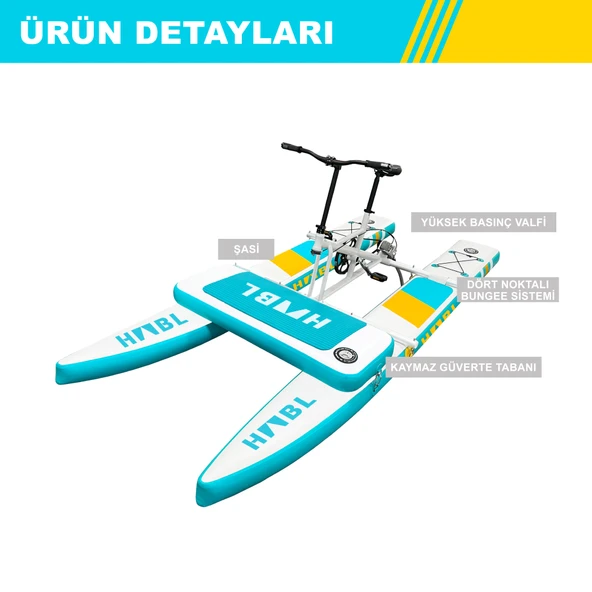 HABL Portatif Şişme Deniz Bisikleti / Aqua Bike / Water Bike / Katlanabilir & Taşınabilir Model ürün görseli 1