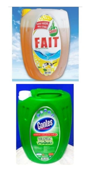CONTES FAIT BULAŞIK DETERJANI 5 KG & CONTES ULTRA YOĞUN DOMESTOS 5 KG ürün görseli 1