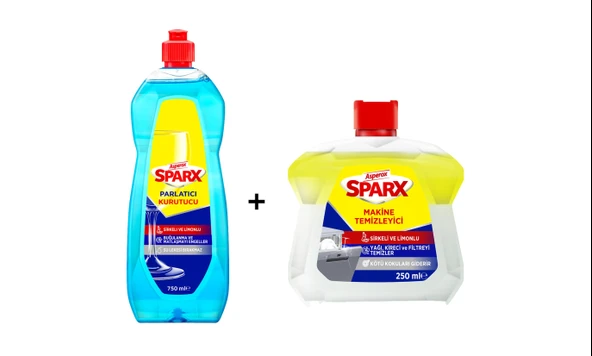 Asperox Sparx Parlatıcı&Kurutucu 750 Ml + Makine Temizleyici 250 Ml 2'li Set ürün görseli 1