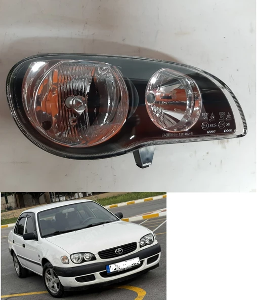 Kaliteli Toyota Corolla Terra(2000-2002) Ön Far SAĞ Yolcu tarafı Kedigöz model Kaliteli Depo Marka-AE112 ürün görseli 1