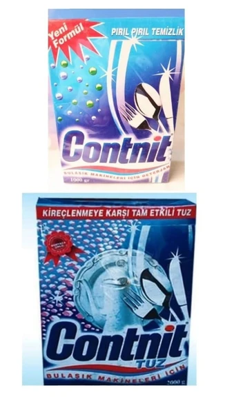 CONTNİT BULAŞIK MAKİNESİ DETERJANI 1000 GR & CONTNİT BULAŞIK MAKİNESİ TUZU 2 KG ürün görseli 1