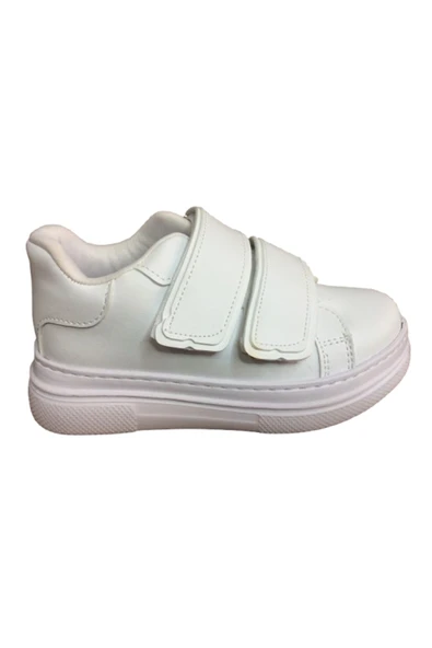 OrtopedikAL 1087 Kız Çocuk BeyazSiyah Cırtlı Sneaker Günlük Spor Ayakkabı ürün görseli 1
