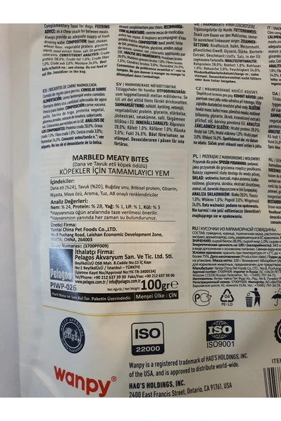 PATİLİMARKET köpek ödülü beef marbled bites - Resim 2