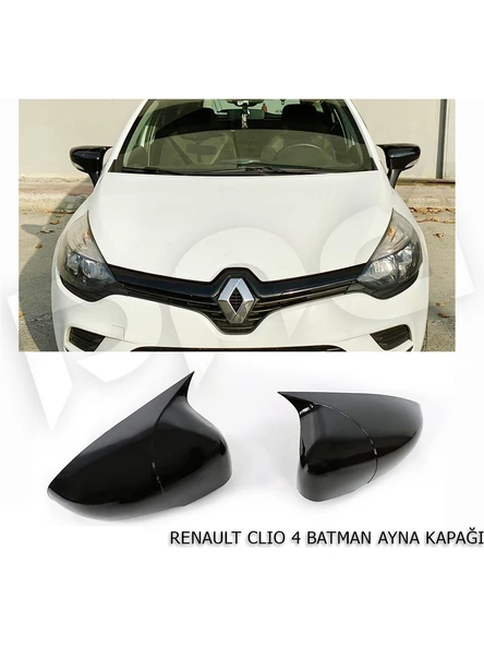 Renault Clio 4 Parlak Siyah Batman Ayna Kapağı ürün görseli 1