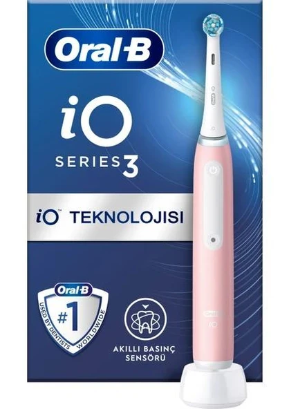Oral-B İO 3 Pembe Şarjlı Diş Fırçası ürün görseli 1