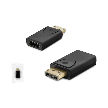 HADRON HDX1312 DISPLAY (M) TO HDMI (F) ADAPTÖR 4K 30HZ SİYAH ürün görseli 1