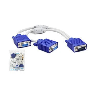 HADRON HDX7753 VGA (M) TO 2VGA (2F) Y KABLO BEYAZ 30CM ürün görseli 1