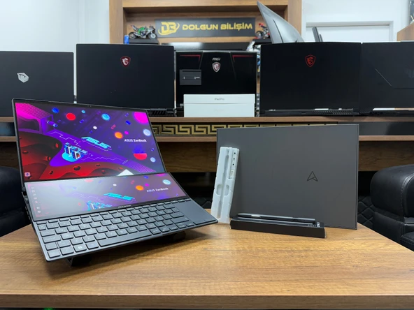 Asus ZenBook Pro 14 Duo OLED UX8402ZA-M3073W Intel Core i5 12500H 16GB RAM 1TB SSD Iris Xe W11 14.5” QHD+ 120Hz (İKİNCİ EL) ürün görseli 1