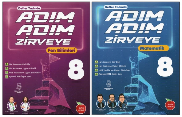 NEWTON 8. SINIF ADIM ADIM ZİRVEYE FEN B.+MATEMATİK (2 KİTAP) ürün görseli 1