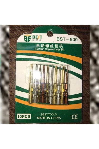 BEST Bst-800 10 Parça Elektronik Tornavida Ucu ürün görseli 1
