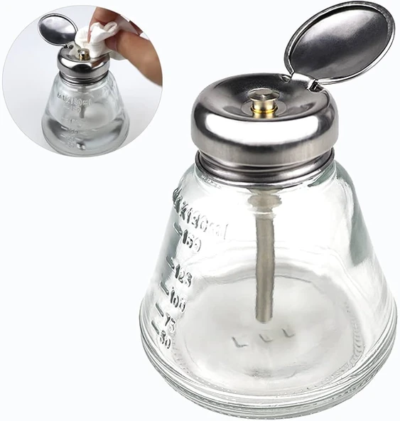 150 ml İtmeli Boş Pompa Dağıtıcı Alkol veTiner Şişesi ürün görseli 1