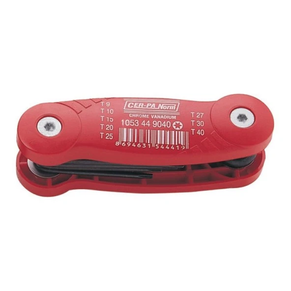 Cer-pa Çakı Tipi Torx Alyan Anahtar Seti Takımı 8 Parça ürün görseli 1